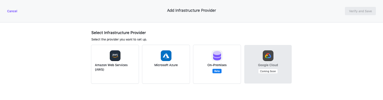 Infrastructure Provider Form