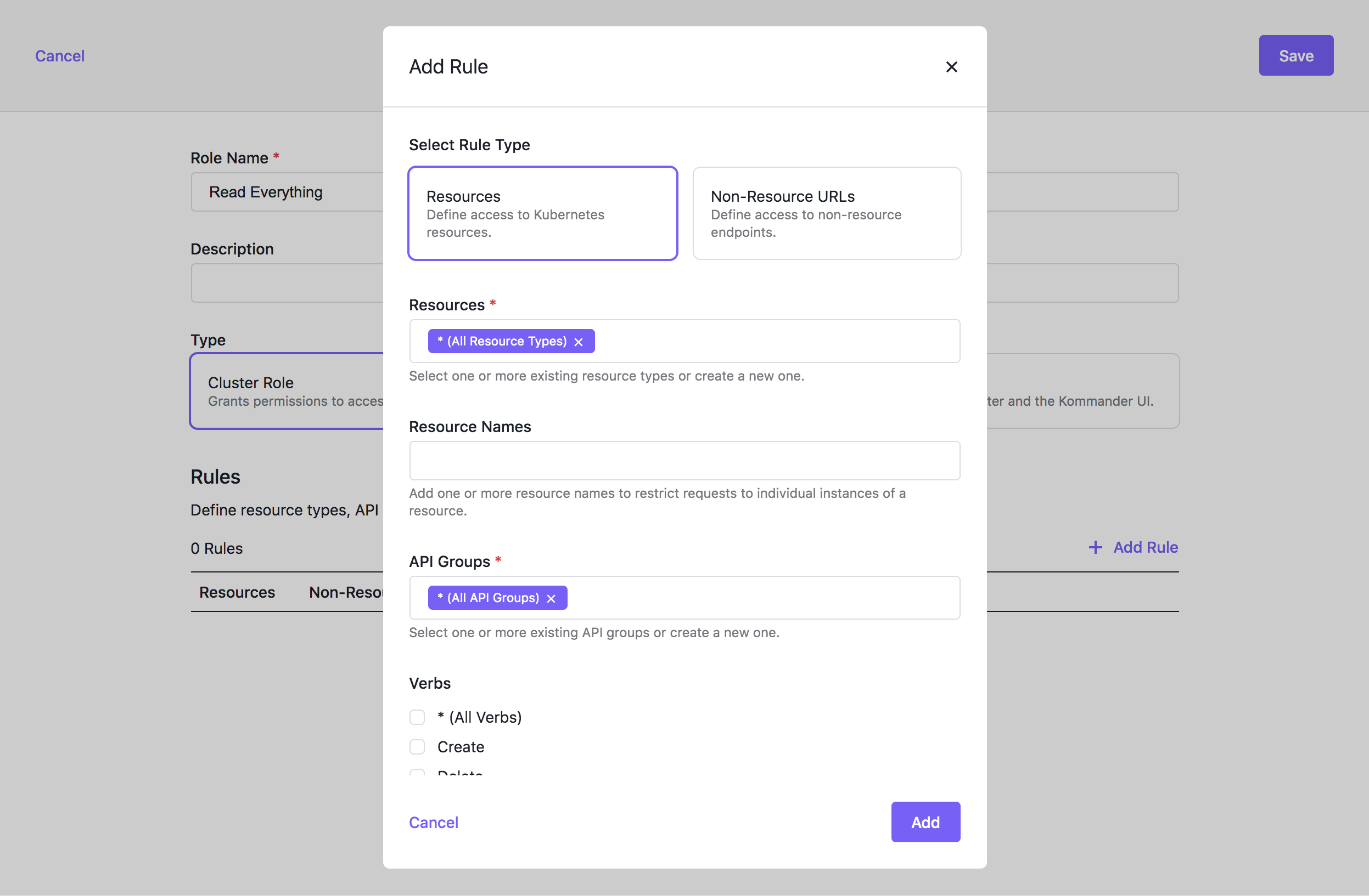 Adding a read role