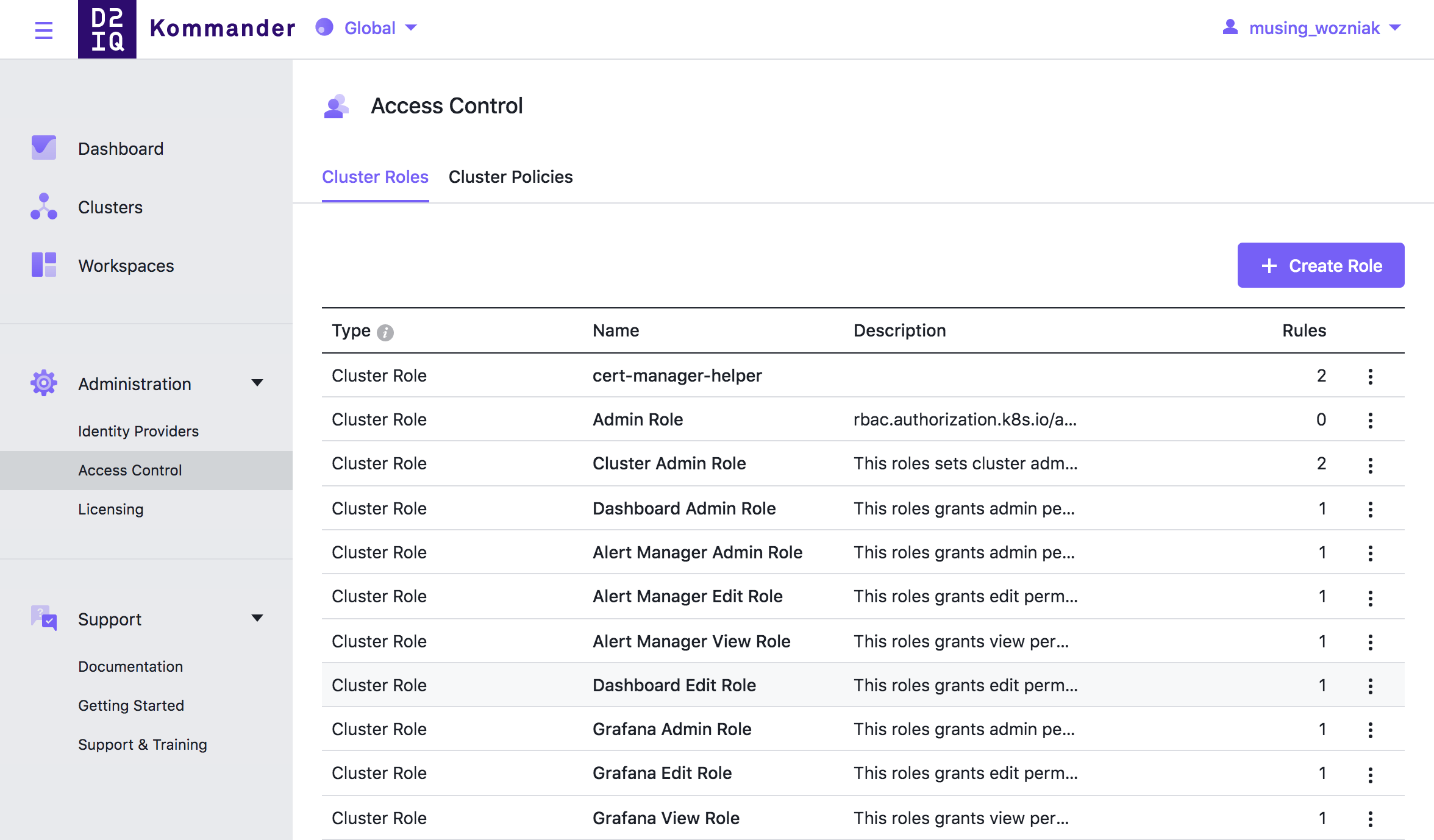 Cluster Roles