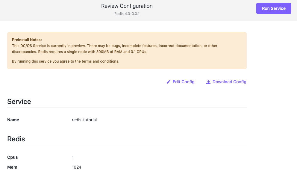 Redis configuration settings