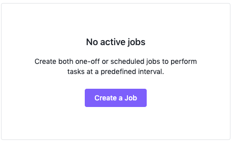 No active jobs