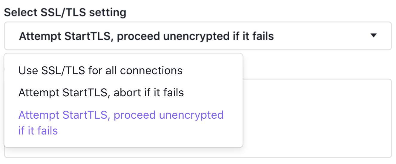 SSL/TLS 设置选项